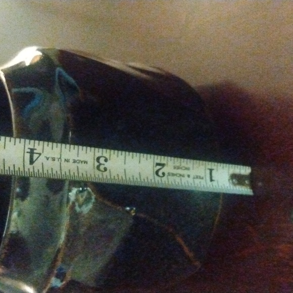 2 Deep Blue and Brown Glazed Smaller Decorative Pottery Vases - Picture 14 of 15